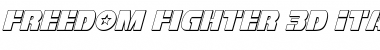 Freedom Fighter 3D Italic Regular Font