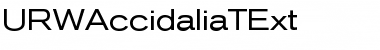 URWAccidaliaTExt Regular Font