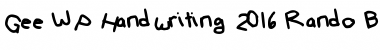 Gee_WP_Handwriting_2016_Rando Regular Font