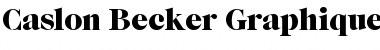 Caslon Becker Graphique Regular Font