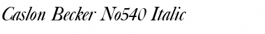 Caslon Becker No540 Font