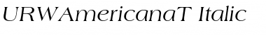 URWAmericanaT Italic Font