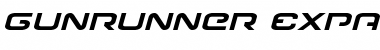 Gunrunner Expanded Italic Expanded Italic Font