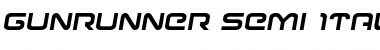 Download Gunrunner Semi-Italic Font