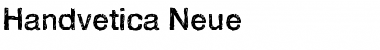 Handvetica Neue Regular Font