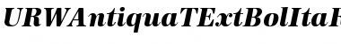 URWAntiquaTExtBolItaRo1 Regular Font