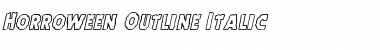 Horroween Outline Italic Outline Italic Font