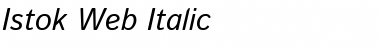 Istok Web Italic Font