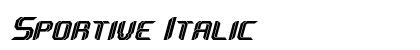Sportive Italic Font Preview