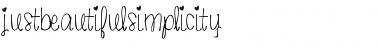 justbeautifulsimplicity Medium Font