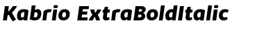 Kabrio ExtraBold Italic Font