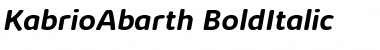 Kabrio Abarth Bold Italic Font