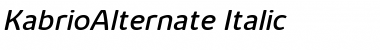 Kabrio Alternate Italic Font