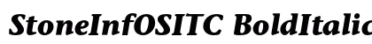 StoneInfOSITC BoldItalic preview