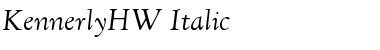 KennerlyHW-Italic Italic Font