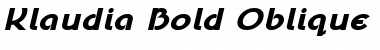 Klaudia Bold Oblique Font