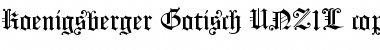 Koenigsberger Gotisch UNZ1L Regular Font