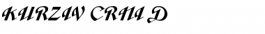 KURZIV_CRNI_D Regular Font