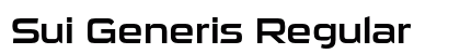 Sui Generis Regular Font Preview