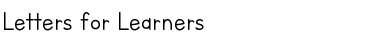Letters for Learners Regular Font