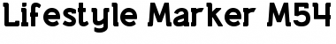 Lifestyle Marker M54 Regular Font