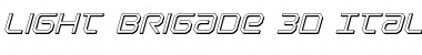 Download Light Brigade 3D Italic Font