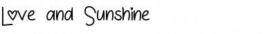 Download Love and Sunshine Font