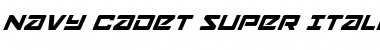 Navy Cadet Super-Italic Italic Font