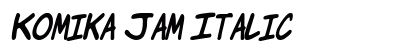 Komika Jam Italic Font Preview