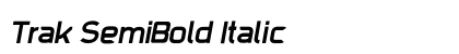 Trak SemiBold Italic Preview