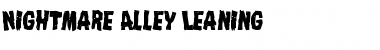 Nightmare Alley Leaning Regular Font