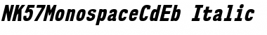 NK57 Monospace Condensed ExtraBold Italic Font