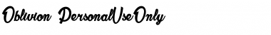 Oblivion_PersonalUseOnly Regular Font