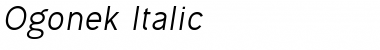 Ogonek Italic Font