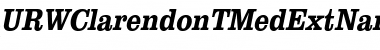 URWClarendonTMedExtNar Font