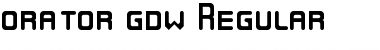 orator_gdw Regular Font