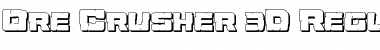 Ore Crusher 3D Regular Font