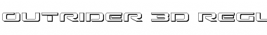 Outrider 3D Regular Font