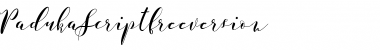 Paduka Script free version Regular Font