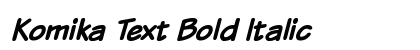 Komika Text Bold Italic Preview