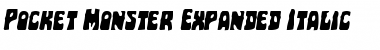 Pocket Monster Expanded Italic Expanded Italic Font
