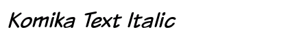 Komika Text Italic Preview