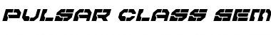 Pulsar Class Semi-Condensed Italic Condensed Italic Font