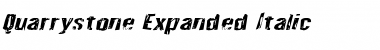 Quarrystone Expanded Italic Font