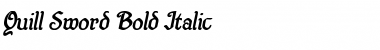 Quill Sword Bold Italic Font