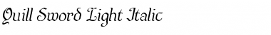 Download Quill Sword Light Italic Font