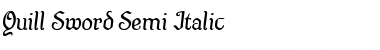 Quill Sword Semi-Italic Semi-Italic Font