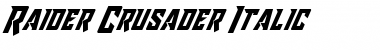 Raider Crusader Italic Font