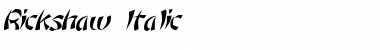 Download Rickshaw Italic Font