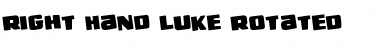 Download Right Hand Luke Rotated Font